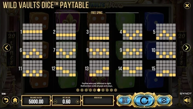 Wild Vaults Dice - scáileán Card Gamble ag dúbailt de réir datha cárta